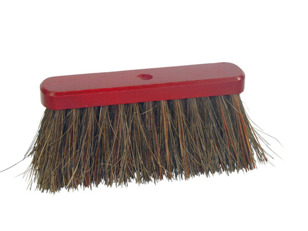 Straatbezem bassine stalks rood gelakt