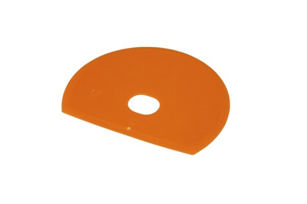 Deegschraper rond met gat polypropyleen