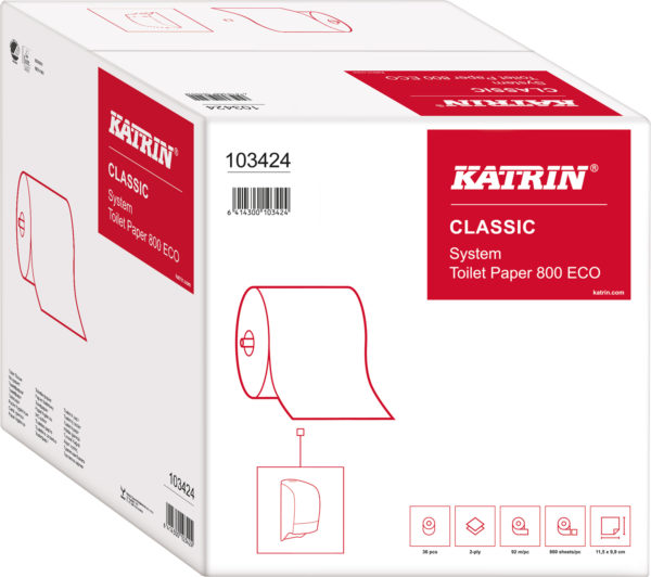 Katrin toiletpapier Classic System Toilet 800 ECO - Afbeelding 2